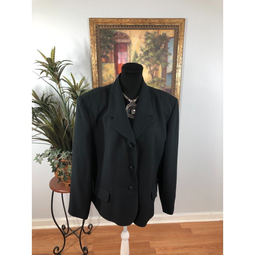Henry Lee Blazer Jacket Women's 20 Black Long Sleeve Office Corporate Girlie